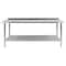 Flash Furniture 72"W Stainless 18 Gauge Work Table - Undershelf NH-WT-3072BSP-GG - alternate 6